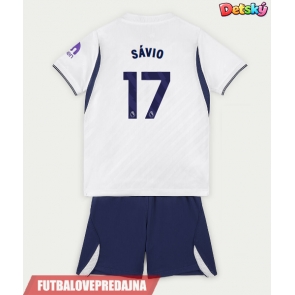 Lacne Dětský Futbalové dres Tottenham Hotspur Savio #17 2026-27 Krátky Rukáv - Domáci (+ trenírky)